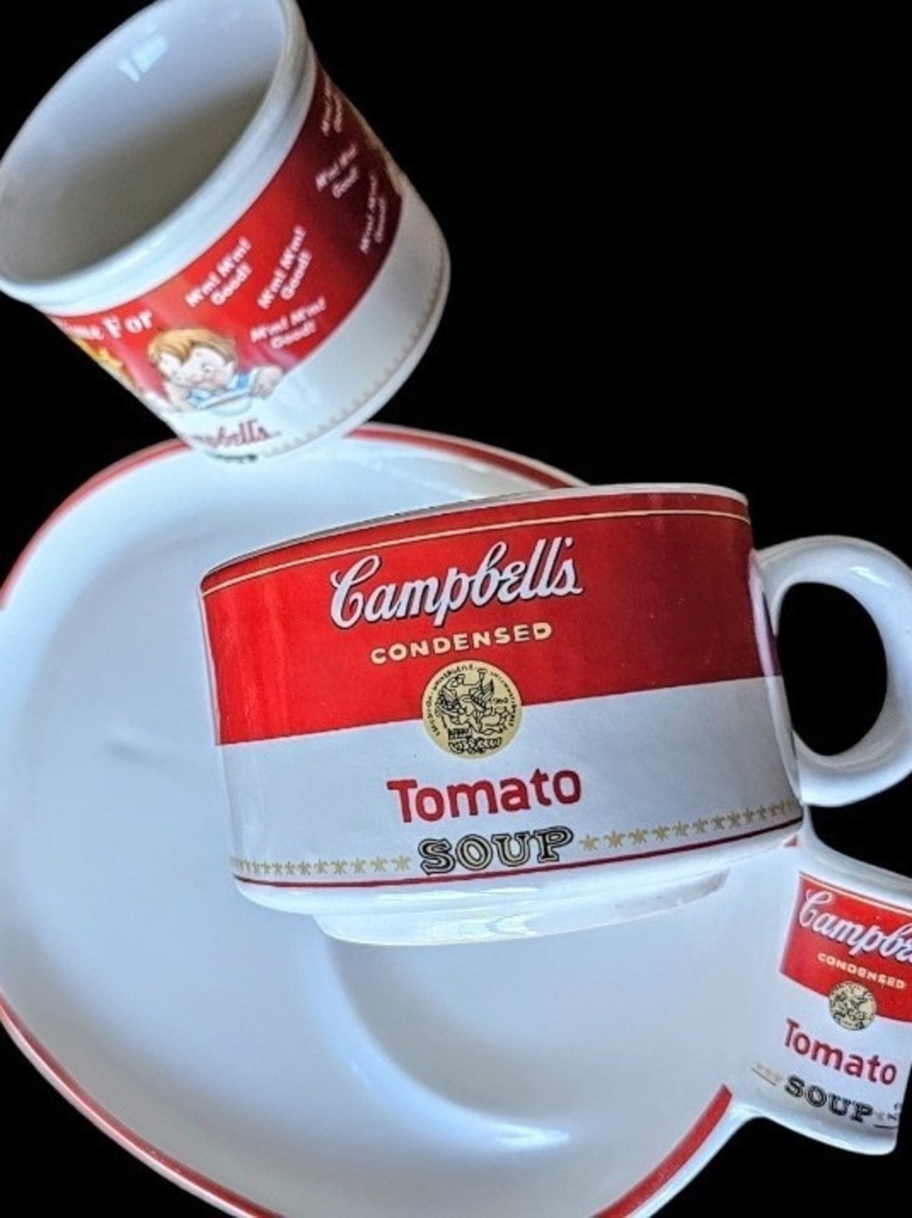 Campbells Soup Server Tray Set Plus Additional Mug